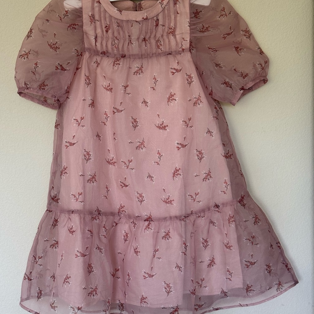 Zara Pink Floral Kids Dress